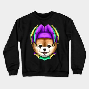 Cute Bear with Jester Hat for Mardi Gras Crewneck Sweatshirt